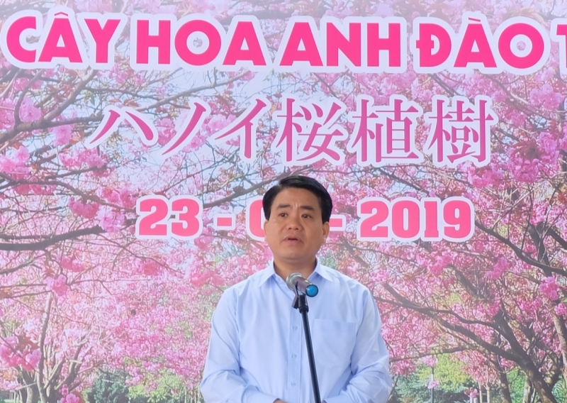 Chủ tịch UBND TP Hà Nội Nguyễn Đức Chung phát biểu tại buổi lễ