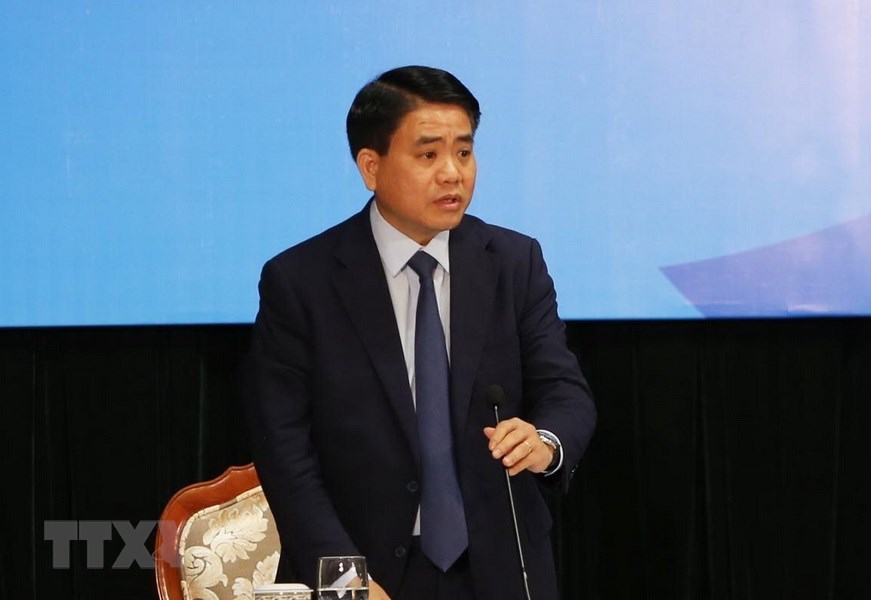 Chủ tịch Ủy ban Nhân dân thành phố Hà Nội Nguyễn Đức Chung. (Ảnh: Lâm Khánh/TTXVN)