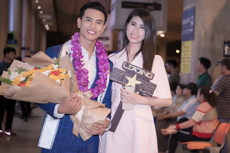 Trịnh Bảo và Lê Thị Kiều Nhung - Á hậu 1 của cuộc thi Hoa hậu Đại sứ hoàn vũ người Việt 2018