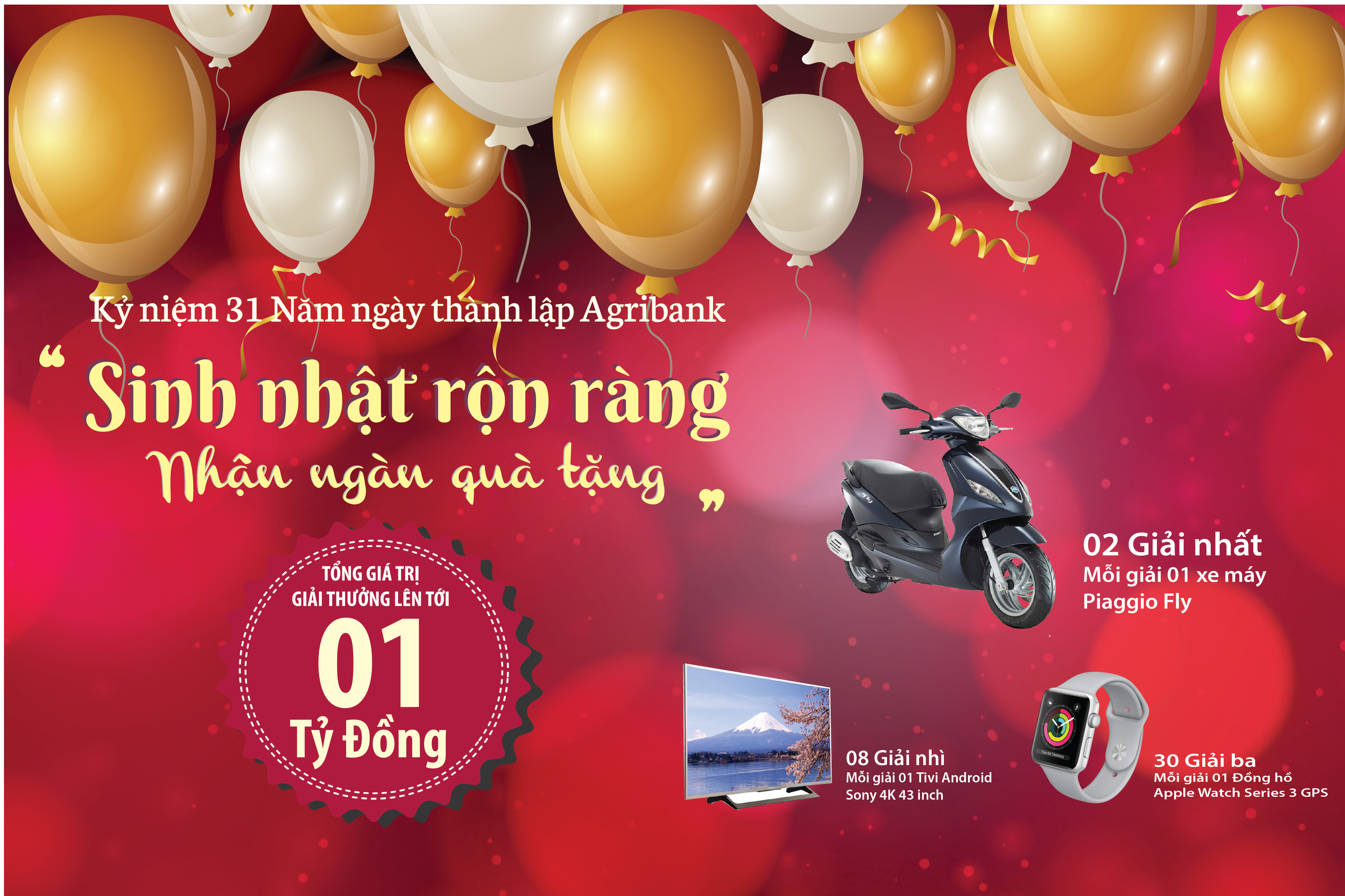 Agribank dành 6.000 giải thưởng tổng trị giá 1 tỷ đồng tri ân đến khách hàng