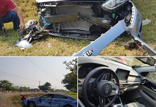 Tây Ninh: Kia Cerato 2019 bị đâm vỡ mặt mà túi khí không bung