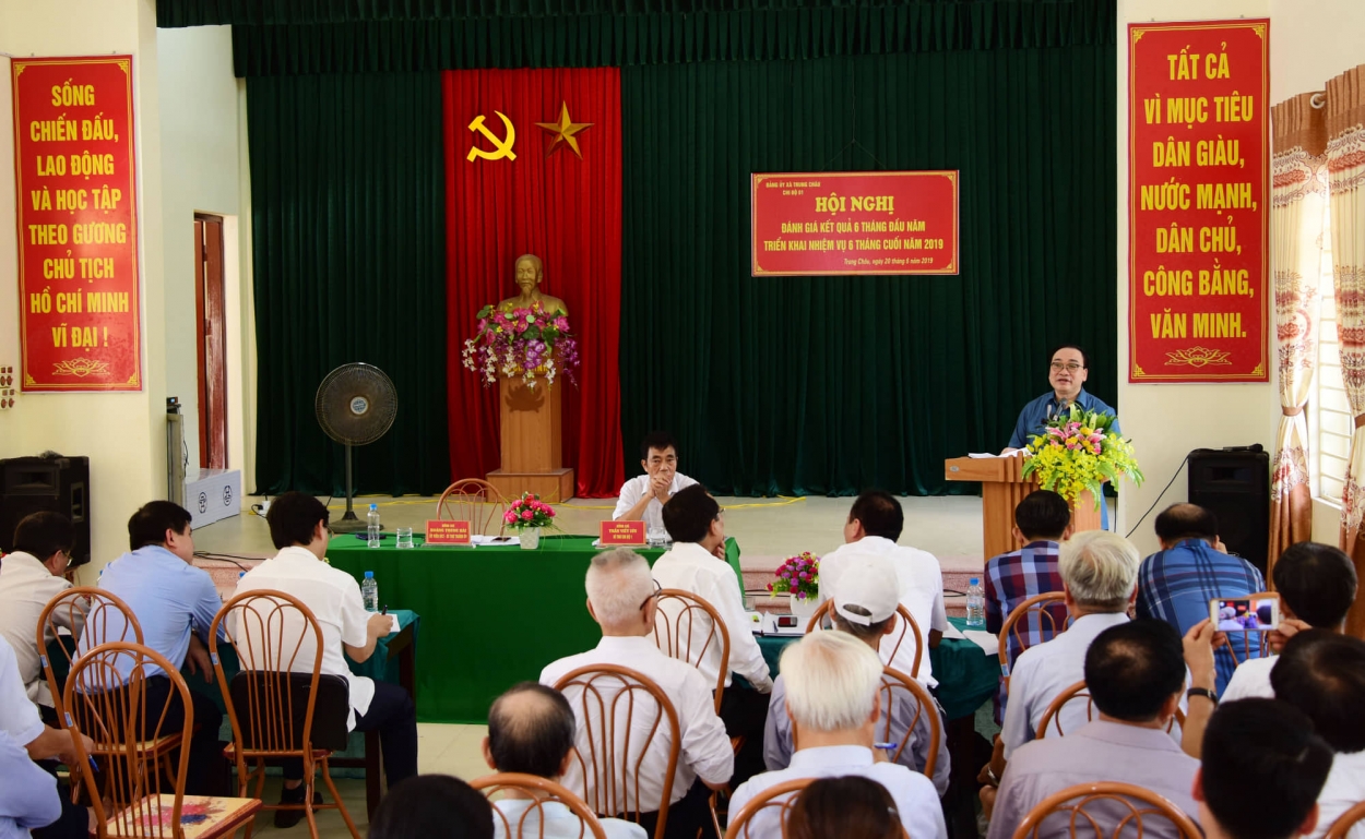 UVBCT, Bí thư Thành ủy Hà Nội Hoàng Trung Hải dự buổi sinh hoạt với Chi bộ thôn 1, xã Trung Châu, huyện Đan Phượng