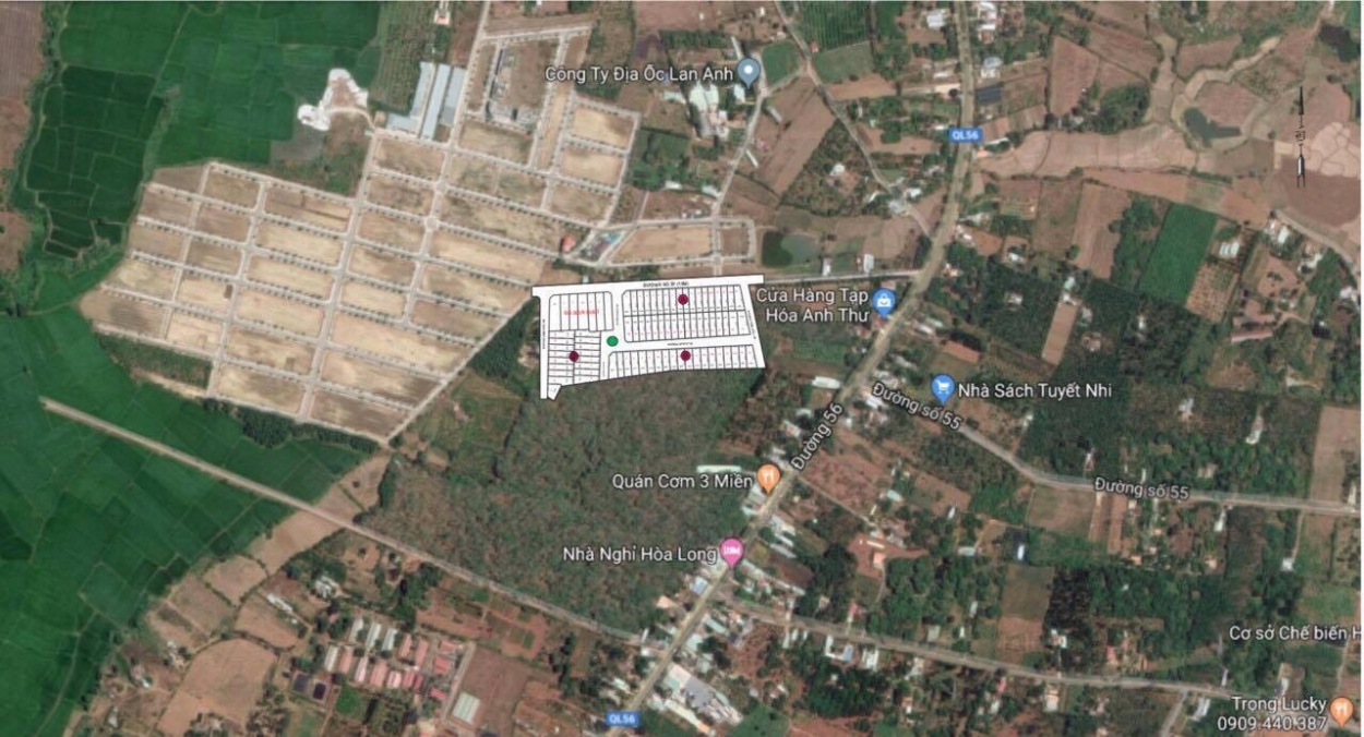 Dự án Hưng Phú Center City 1 nhìn từ google maps