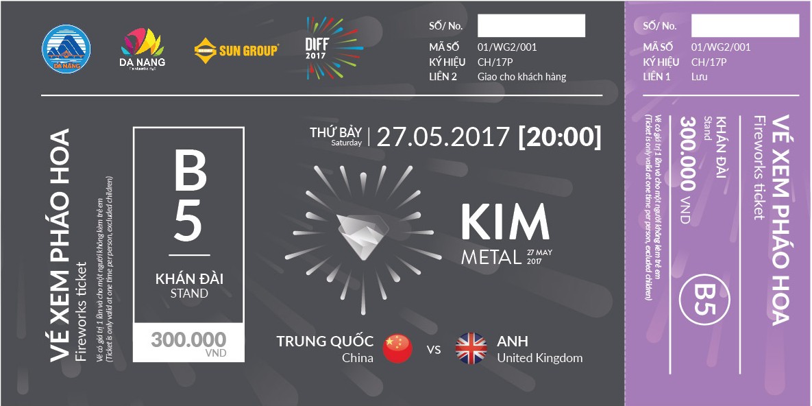 Vé xem Lễ hội pháo hoa quốc tế Đà Nẵng – DIFF 2017 từ 300.000 đồng