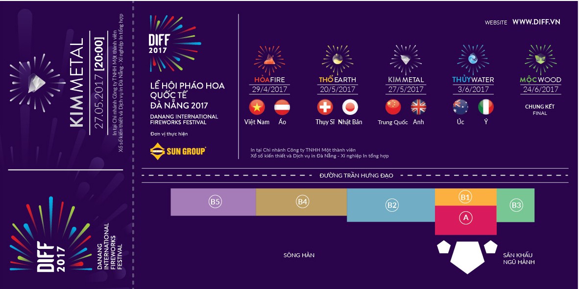 Vé xem Lễ hội pháo hoa quốc tế Đà Nẵng – DIFF 2017 từ 300.000 đồng