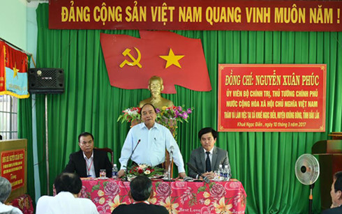 Thủ tướng thăm xã Khuê Ngọc Điền, huyện Krông Bông