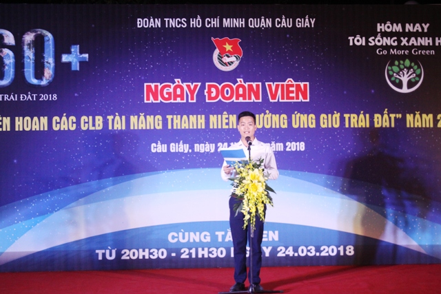 Thanh niên quận Cầu Giấy hưởng ứng Giờ trái đất 2018