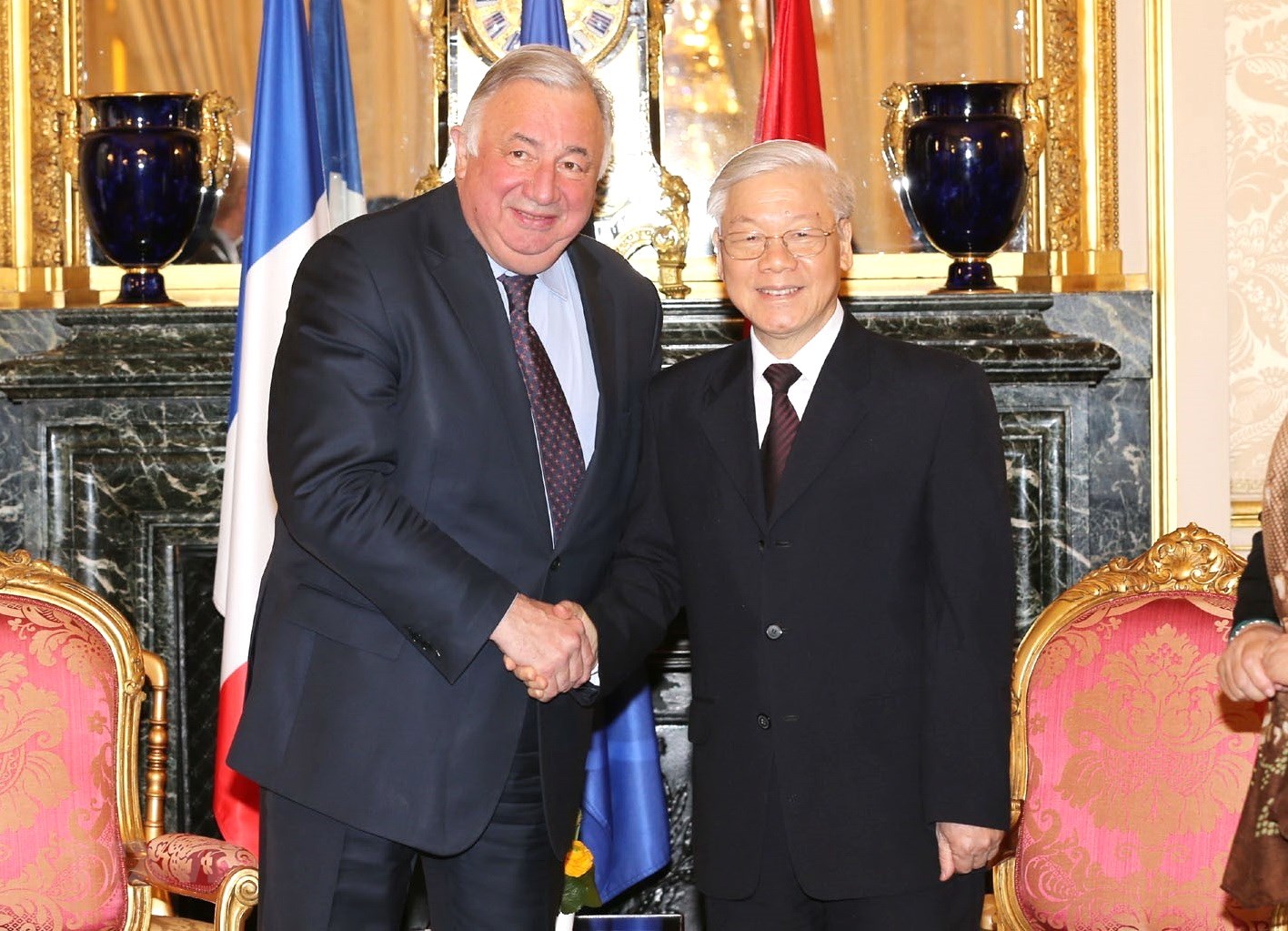 Tổng Bí thư Nguyễn Phú Trọng hội kiến Chủ tịch Thượng viện Pháp