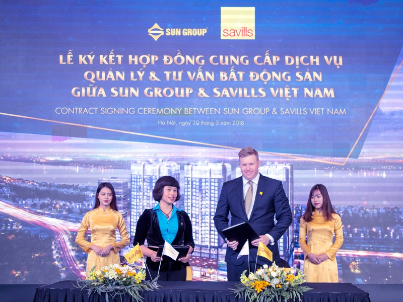 Chủ đầu tư Sun Group và Savills Việt Nam hợp tác quản lý tổ hợp Sun Grand City Ancora Residence