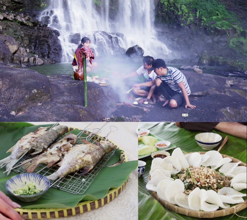 Trong hơn 1 phút 30s, MV đã trưng ra nhiều món ăn đặc sản và phong cảnh đẹp