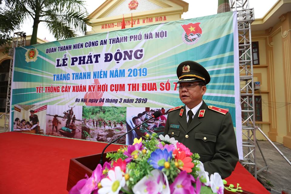 Thiếu tướng Đào Thanh Hải, Phó Giám đốc CATP Hà Nội phát biểu tại chương trình