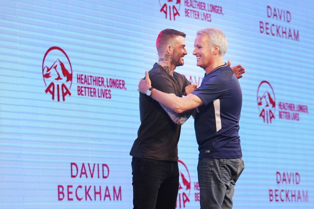 David Beckham và Wayne Besant - CEO của AIA Vietnam