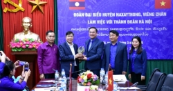 Đoàn đại biểu huyện Naxaythong thăm và làm việc với Thành đoàn Hà Nội