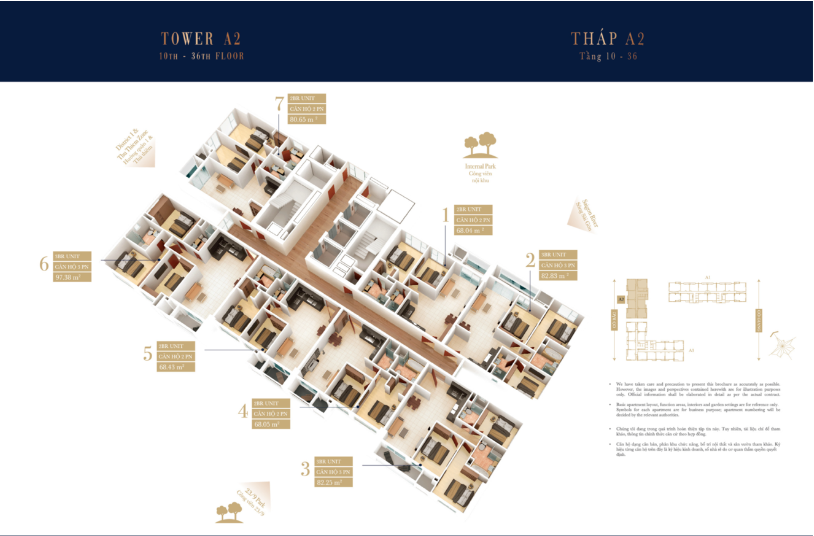 The Grand Manhattan – tháp Parkview có tầm nhìn đẹp về công viên 23/9 và công viên nội khu