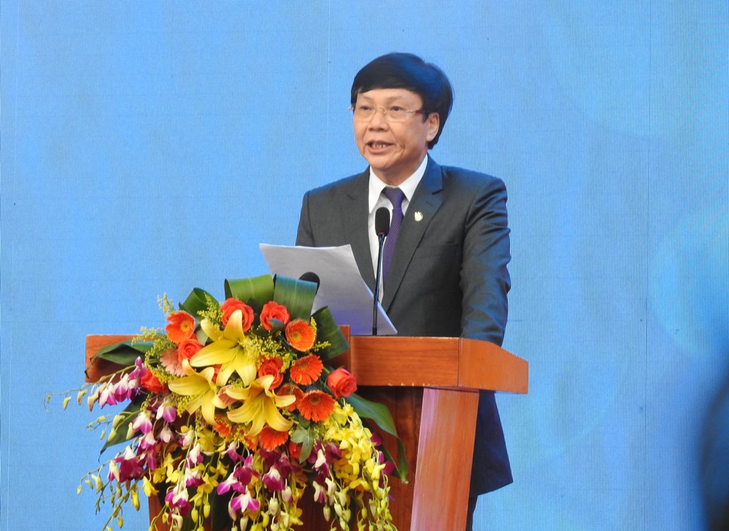 Phó Chủ tịch Thường trực Hội Nhà báo Việt Nam Hồ Quang Lợi phát biểu tại lễ bế mạc