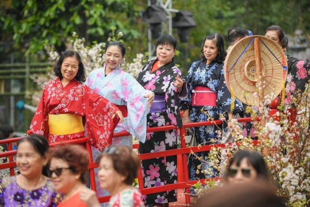 Lễ hội hoa Anh đào Nhật Bản-Hà Nội 2019 kéo dài thêm 1 ngày so với kế hoạch