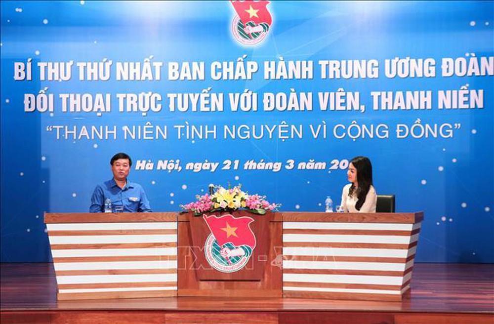 Bí thư Thứ nhất Trung ương Ðoàn đối thoại trực tuyến với đoàn viên, thanh niên