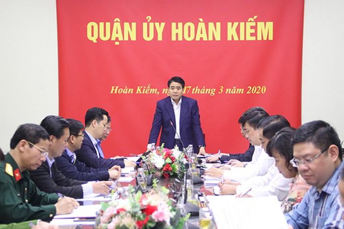 Chủ tịch UBND TP Hà Nội kiểm tra công tác phòng, chống dịch Covid-19 tại quận Hoàn Kiếm, Ba Đình