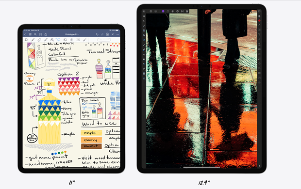 iPad Pro 2020 được trang bị màn hình 11 inch và 12.9 inch.