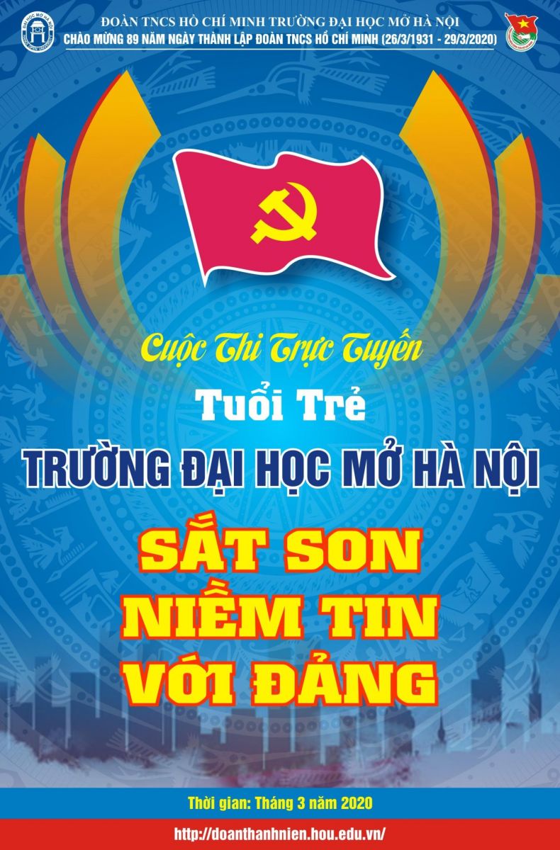 Cuộc thi trực tuyến “Tuổi trẻ trường Đại học Mở Hà Nội sắt son niềm tin với Đảng” diễn ra trong 10 ngày