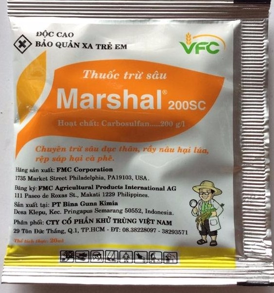 Một sản phẩm Marshal 200SC trên thị trường