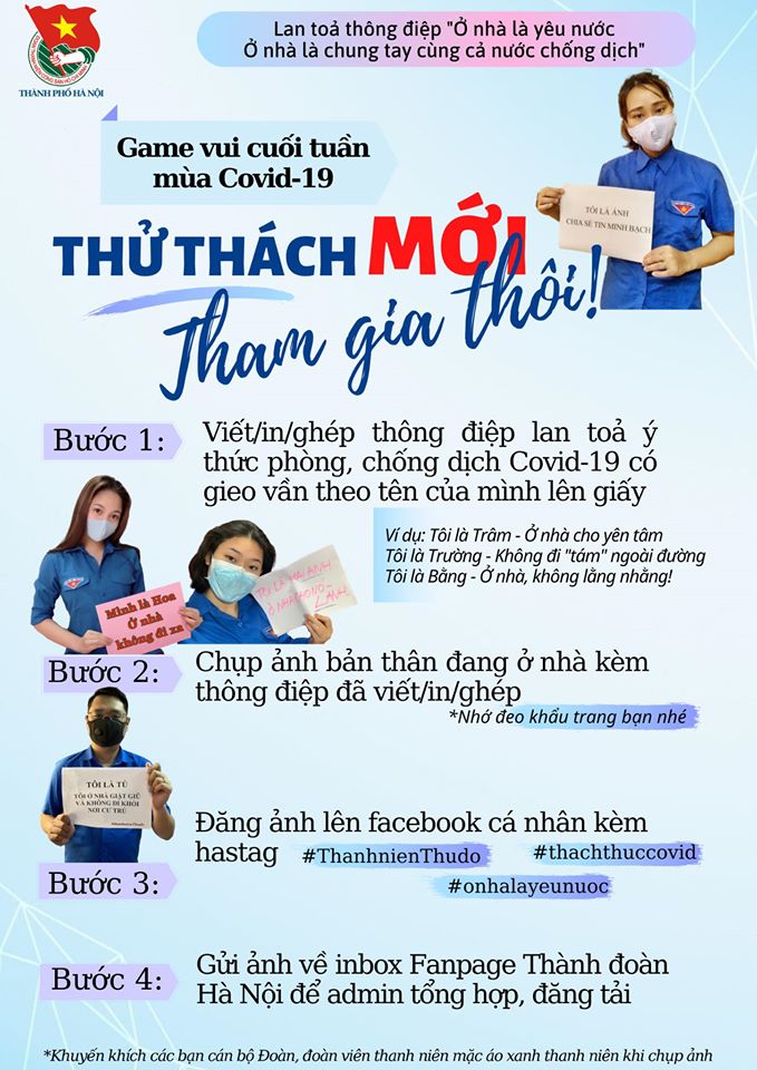 Giới trẻ truyền thông điệp “Ở nhà là yêu nước”