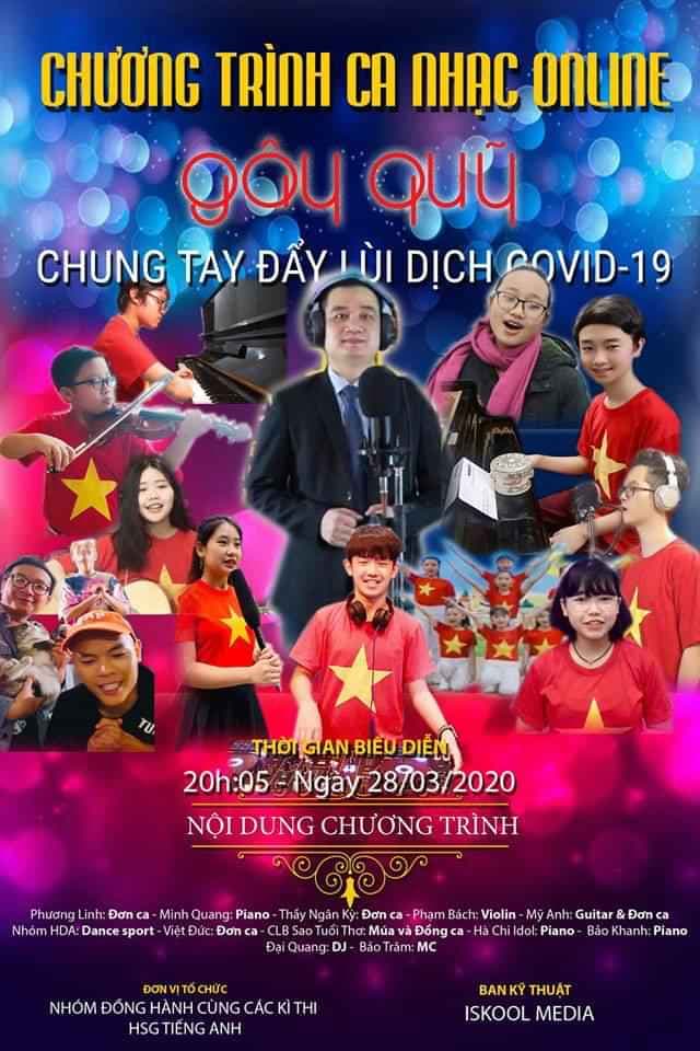 Banner chương trình ca nhạc online gây quỹ