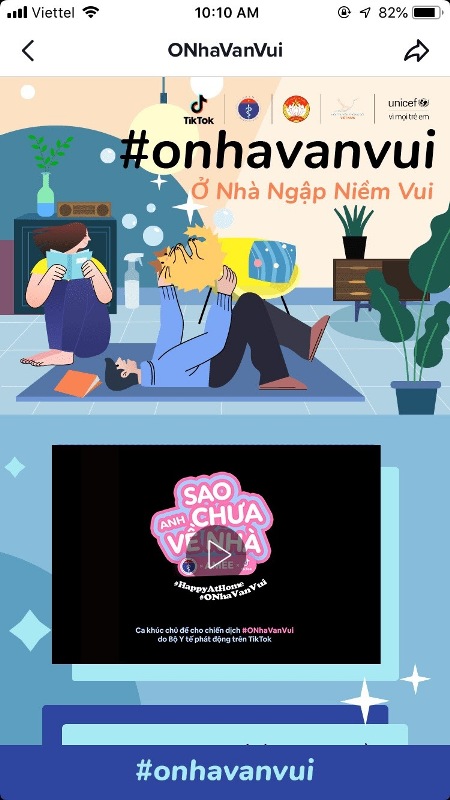 TikTok kêu gọi người dùng chia sẻ các hoạt động thú vị tại gia của bản thân và gia đình
