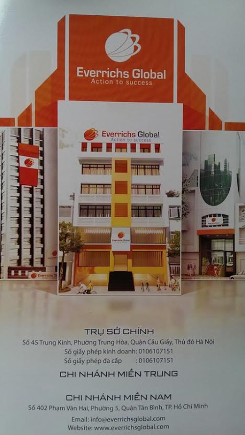 Cty CP Everrichs Global: Kinh doanh đa cấp trái phép
