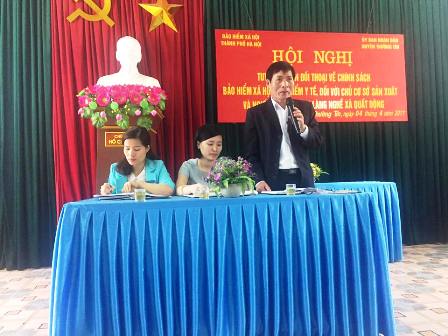 BHXH huyện Thường Tín: Tuyên truyền chính sách BHXH đối với chủ cơ sở sản xuất và người lao động