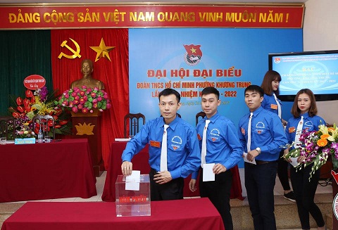Đồng chí Vũ Hữu Lân tiếp tục  được tín nhiệm giữ chức danh Bí thư Đoàn phường Khương Trung khóa V