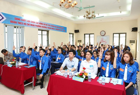 Đồng chí Vũ Hữu Lân tiếp tục  được tín nhiệm giữ chức danh Bí thư Đoàn phường Khương Trung khóa V