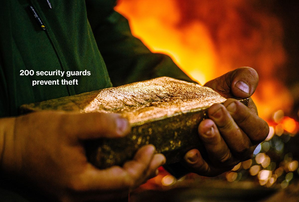 Cận cảnh khai thác vàng trong mỏ ở Nam Phi