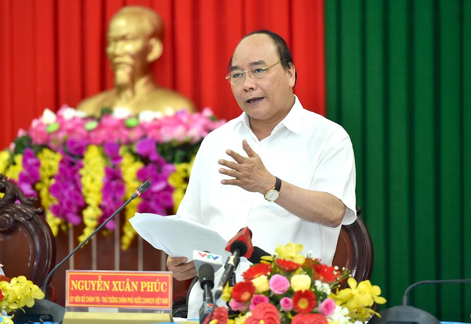 Thủ tướng Nguyễn Xuân Phúc làm việc với lãnh đạo tỉnh Trà Vinh