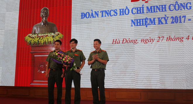 Đồng chí Kiều Mạnh Linh tái cử chức danh Bí thư Đoàn thanh niên Công an quận Hà Đông