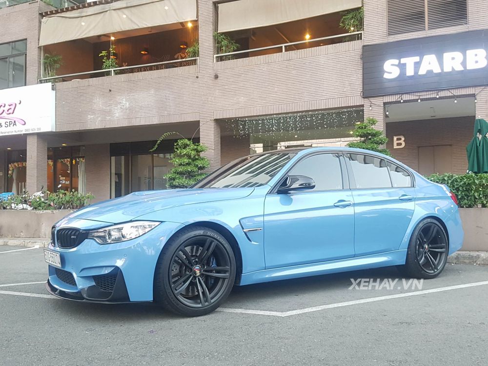 Ngắm BMW M3 sedan màu xanh Yas Marina Blue cực thu hút trên phố Sài Gòn