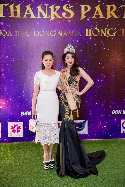 Hoa hậu Hạnh Lê rạng ngời bên Minh Luân tại tiệc mừng