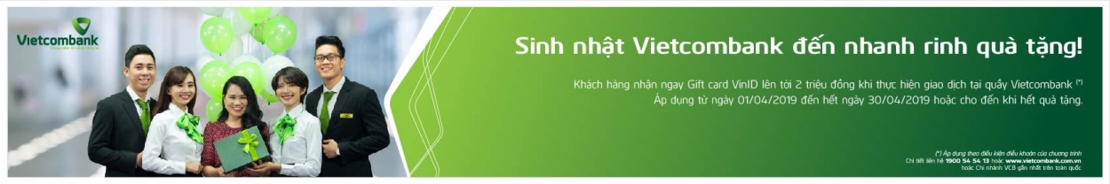 Vietcombank triển khai chương trình đặc biệt mừng sinh nhật