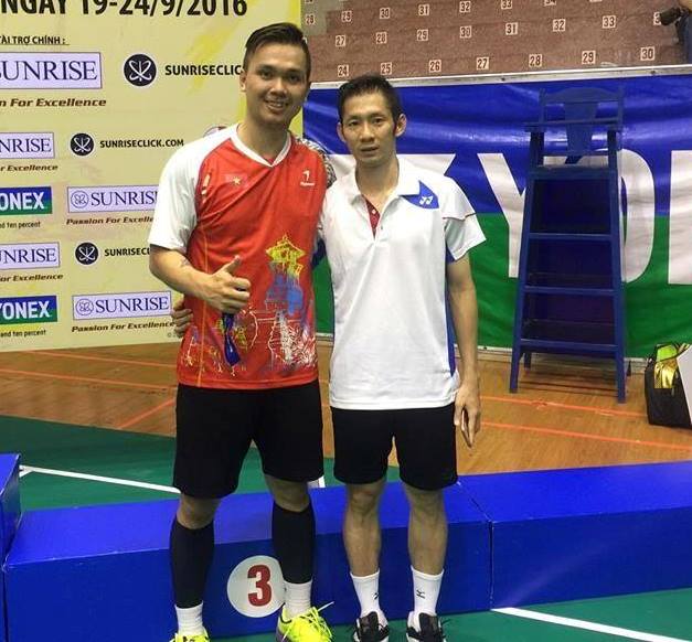 Tiến Minh (phải) và Cao Cường, hai tay vợt được kì vọng của Việt Nam tại giải