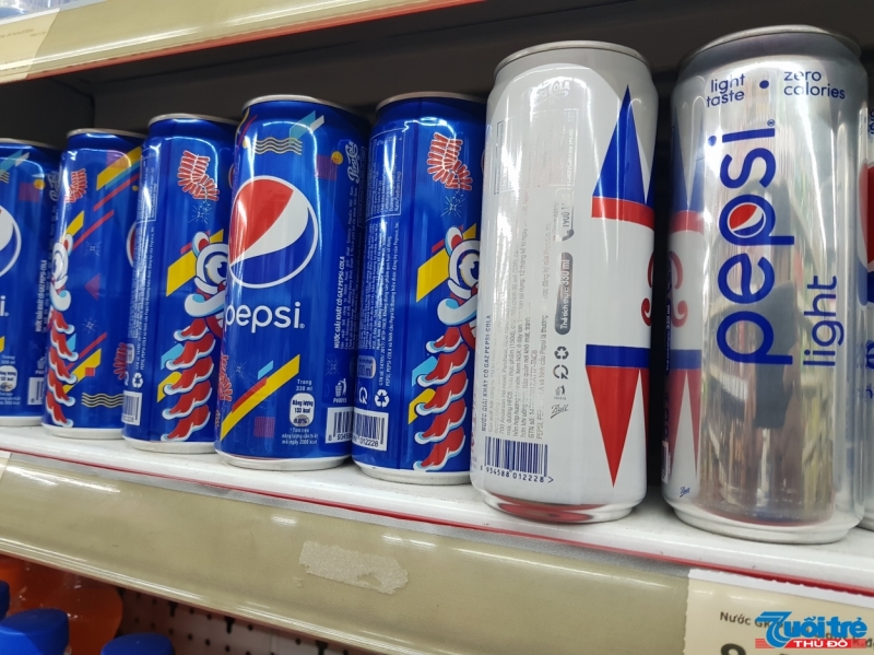 Sản phẩm của nhãn hiệu Pepsi đang bày bán trên thị trường tại Việt Nam hoàn toàn không có dòng chữ chỉ định như vậy