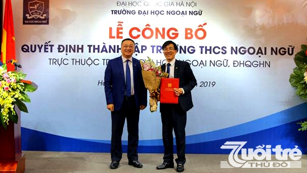 Trường THCS Ngoại ngữ vừa được công bố thành lập ngày 24/4/2019