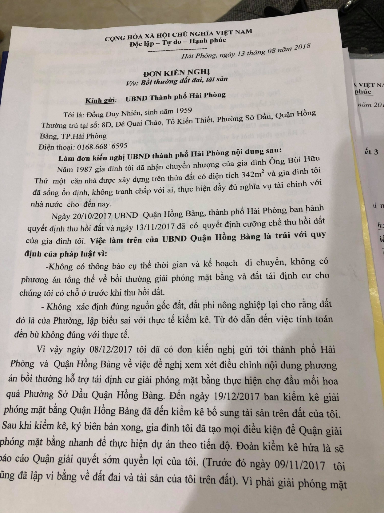 Hải Phòng: Kỳ quặc phương án bồi thường “đất vàng” giá 0 đồng