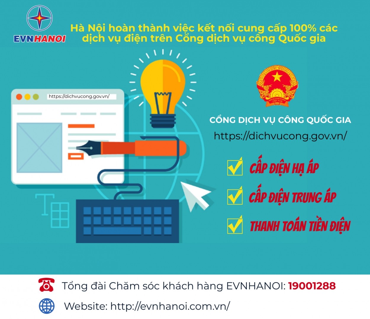 100% yêu cầu về dịch vụ điện vẫn được đáp ứng