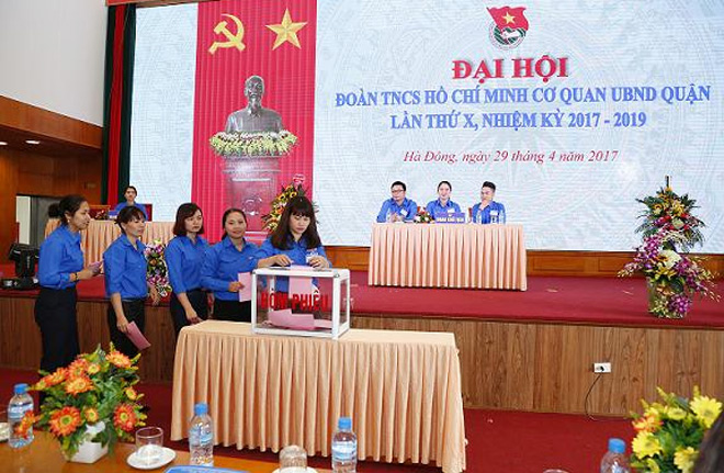 Đại hội Đoàn cơ quan UBND quận Hà Đông lần thứ 10 nhiệm kỳ 2017 – 2019