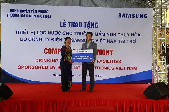 10 trường mầm non ở Bắc Ninh, Thái Nguyên được tặng hệ thống lọc nước