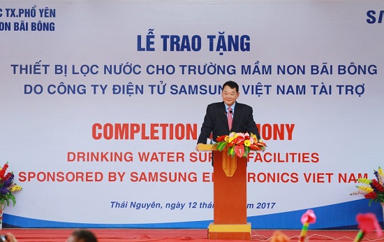 10 trường mầm non ở Bắc Ninh, Thái Nguyên được tặng hệ thống lọc nước