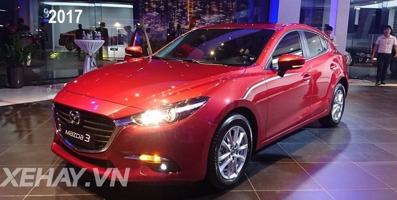 So sánh ngoại thất Mazda3 2017 và Mazda3 2016 tại Việt Nam