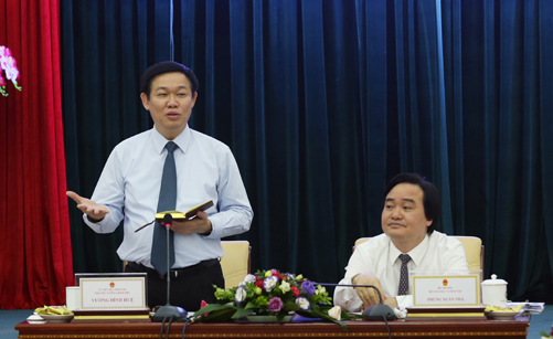 Phó Thủ tướng Vương Đình Huệ làm việc với Bộ Y tế, Bộ Giáo dục&Đào tạo