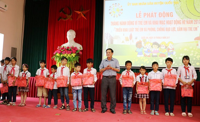 Quốc Oai phát động Tháng hành động vì trẻ em 2017