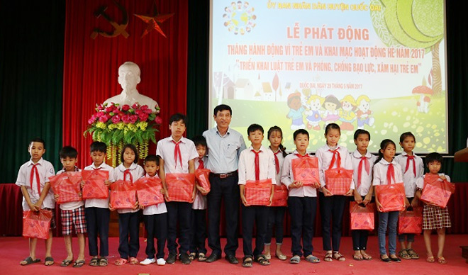 Quốc Oai phát động Tháng hành động vì trẻ em 2017